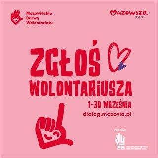 Baner Konkursu "Mazowieckie Barwy Wolontariatu" 2026