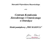 CKZiU w Ostrołęce uhonorowane medalem „Pro Masovia”